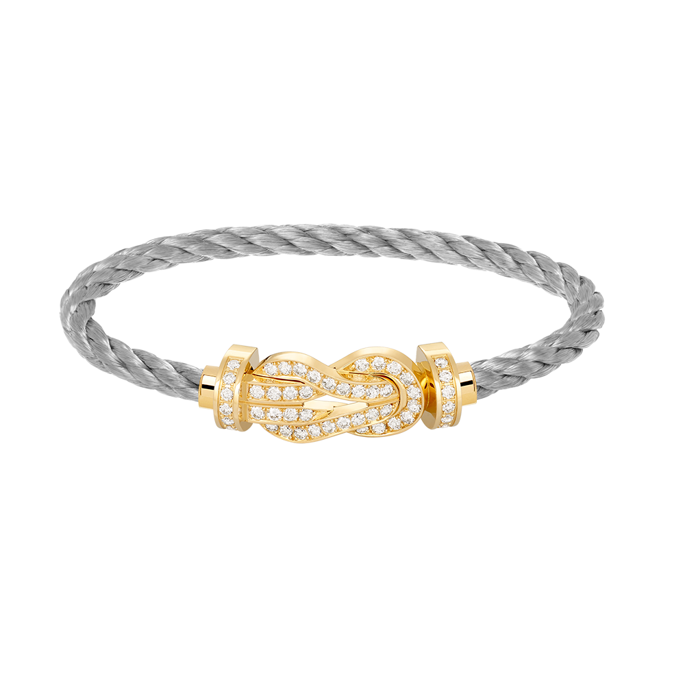 [Rosla Jewelry]CHANCE LARGE 8 FIGURE BUCKLE FULLDIAMOND BRACELET GOLD