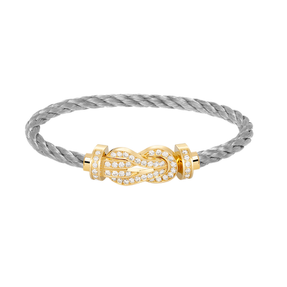 [Rosla Jewelry]CHANCE LARGE 8 FIGURE BUCKLE FULLDIAMOND BRACELET GOLD