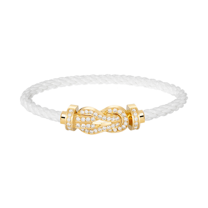 [Rosla Jewelry]CHANCE LARGE 8 FIGURE BUCKLE FULLDIAMOND BRACELET GOLD