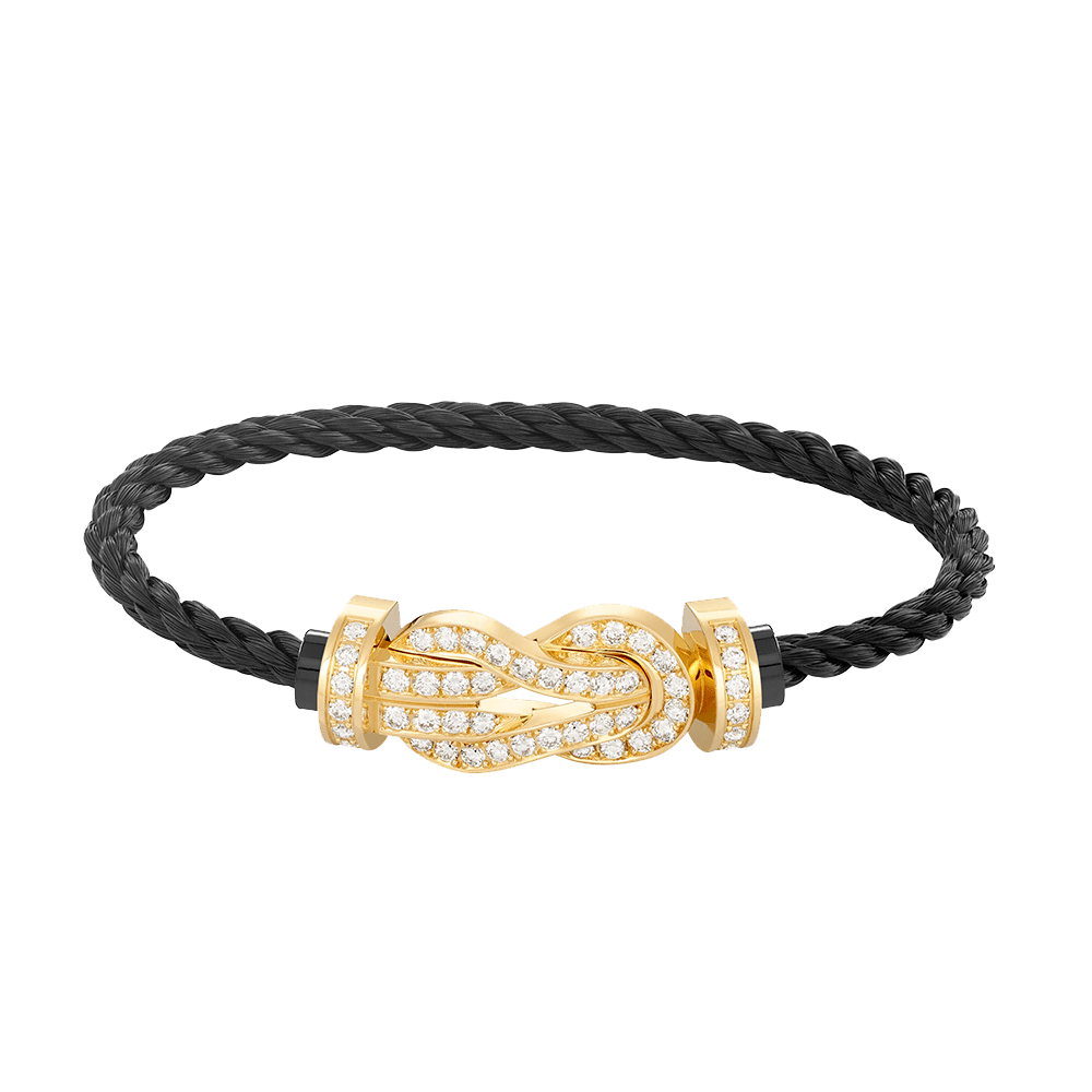 [Rosla Jewelry]CHANCE LARGE 8 FIGURE BUCKLE FULLDIAMOND BRACELET GOLD