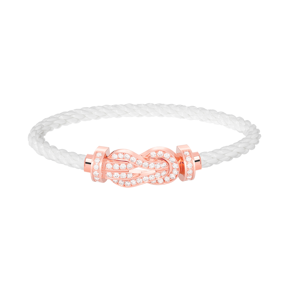 [Rosla Jewelry]CHANCE LARGE 8 FIGURE BUCKLE FULL DIAMOND BRACELET ROSE GOLD