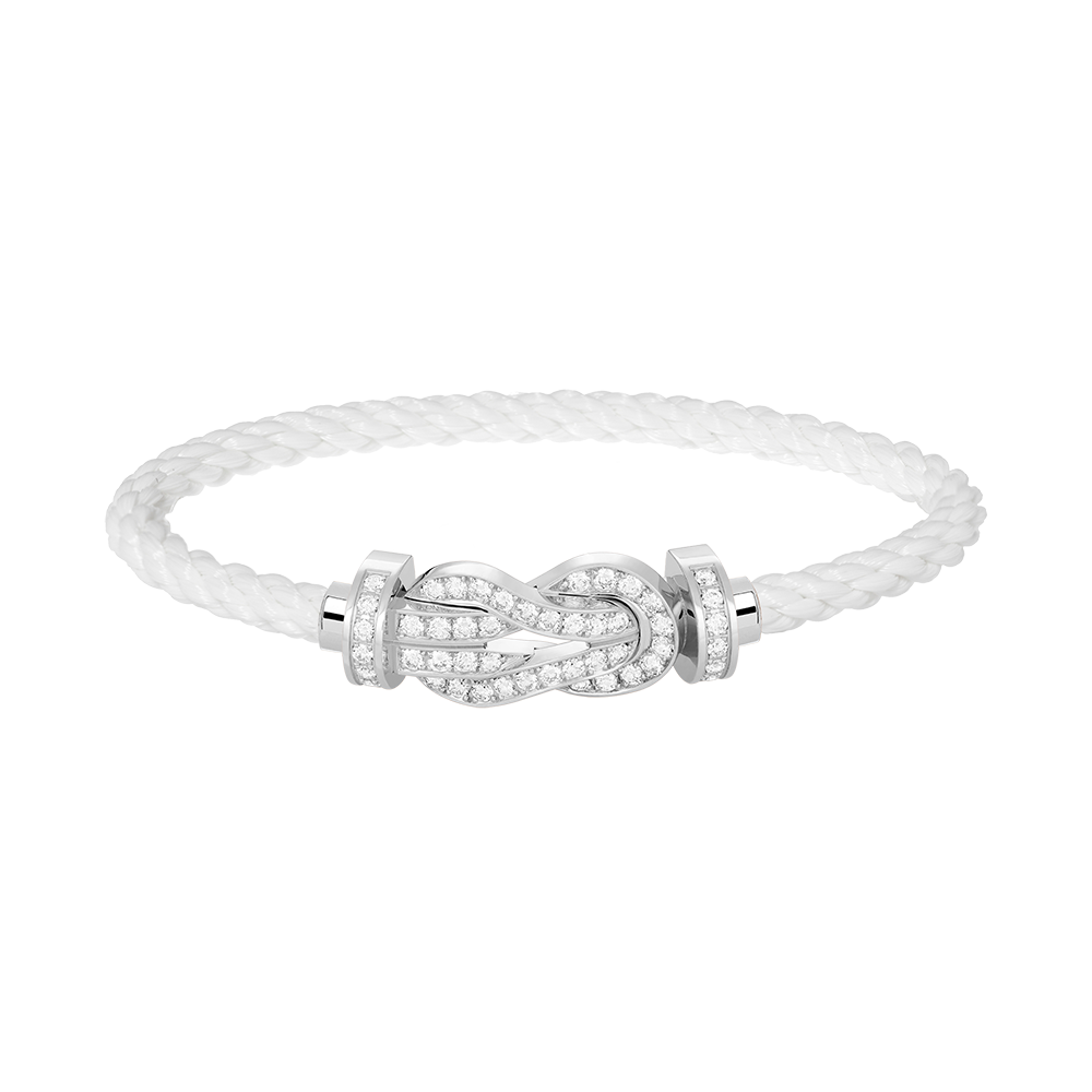 [Rosla Jewelry]CHANCE LARGE 8 FIGURE BUCKLE FULL DIAMOND BRACELET SILVER