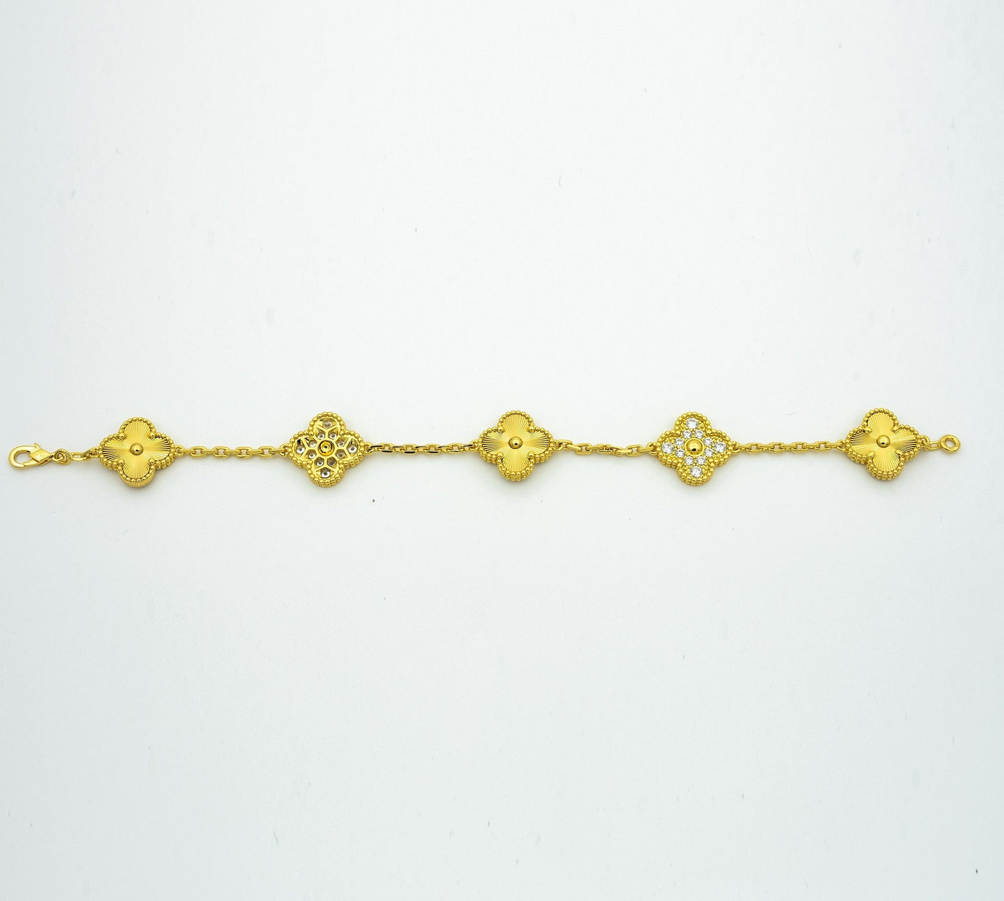 [Rosla Jewelry]CLOVER BRACELET 5 MOTIFS GOLD DIAMOND