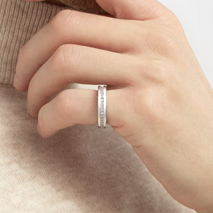 [Rosla Jewelry]ZERO 1 ONE-BAND PAVED DIAMONDS ON THE SPIRAL RING