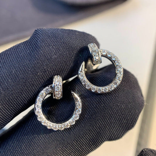 [Rosla Jewelry]JUSTE EARRINGS SILVER DIAMONDS