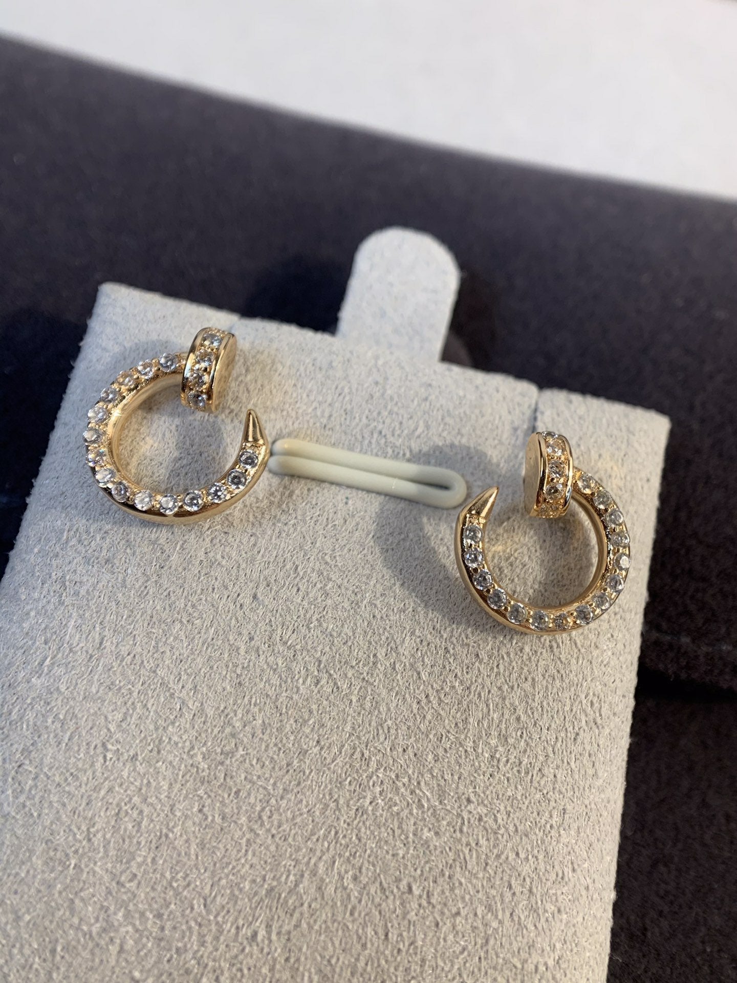 [Rosla Jewelry]JUSTE EARRINGS GOLD DIAMONDS