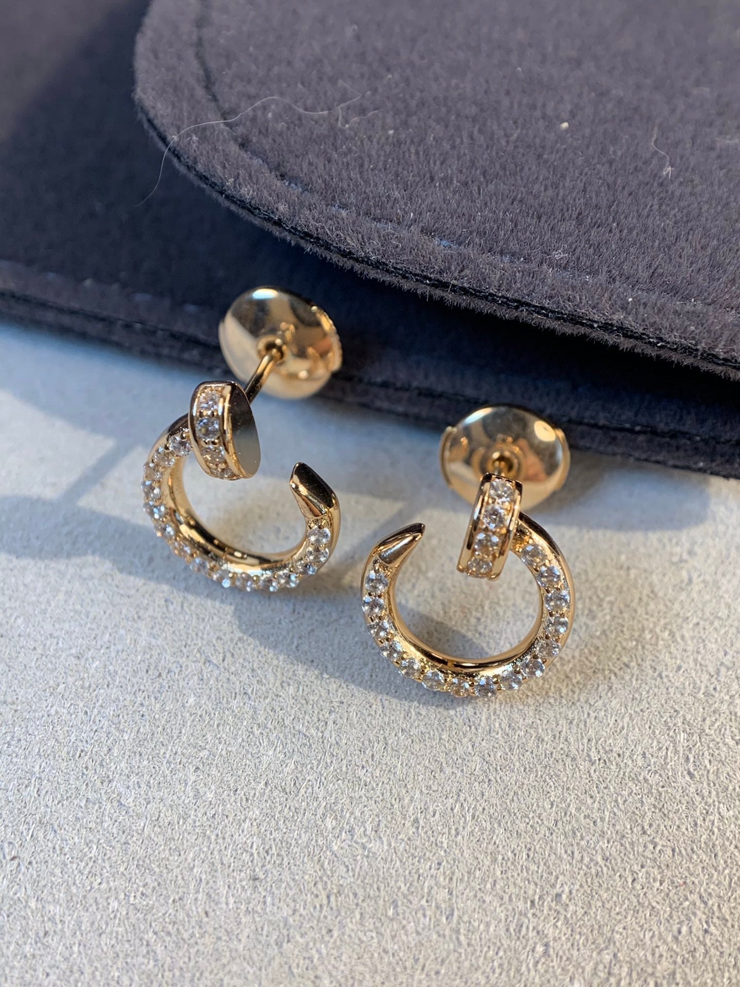 [Rosla Jewelry]JUSTE EARRINGS GOLD DIAMONDS