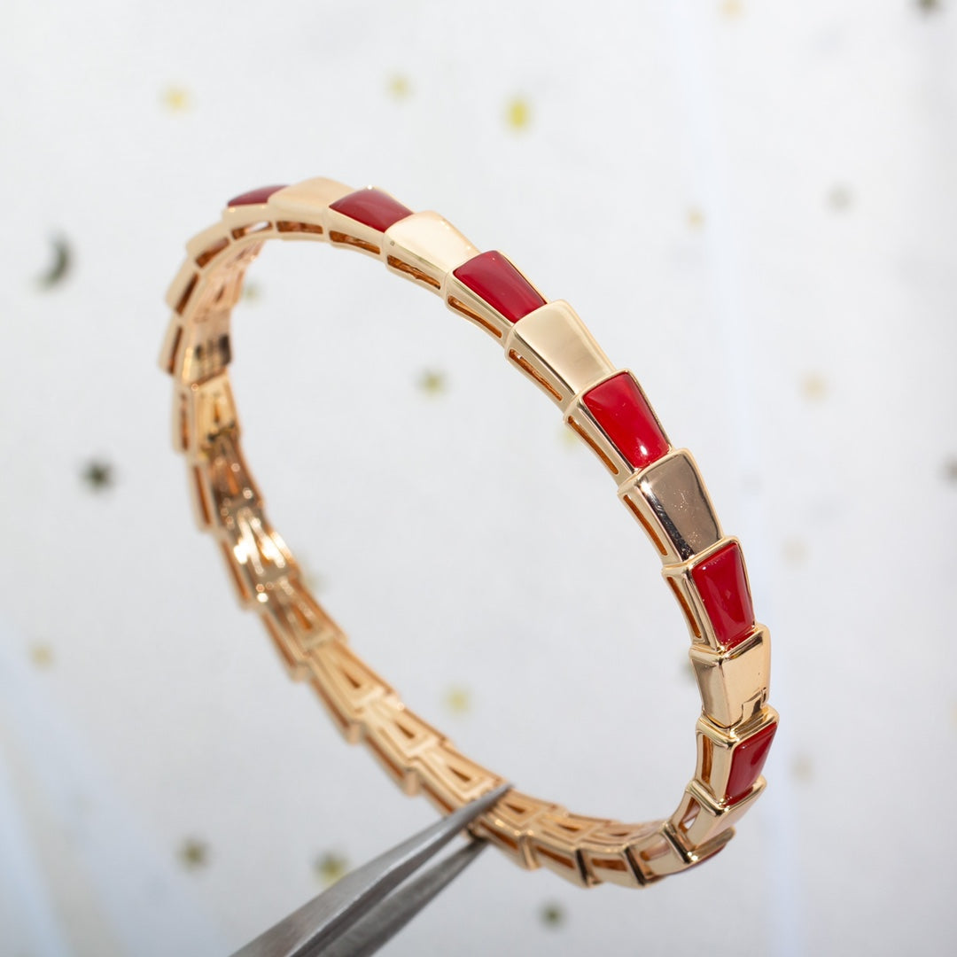 [Rosla Jewelry]SERPENTI BRACELET PINK GOLD RUBELLITE