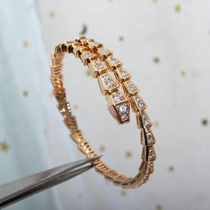 [Rosla Jewelry]SERPENTI BRACELET 6.8MM PINK GOLD DIAMOND