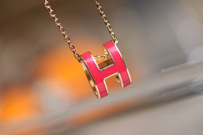 [Rosla Jewelry]POP H PEDANT PINK GOLD