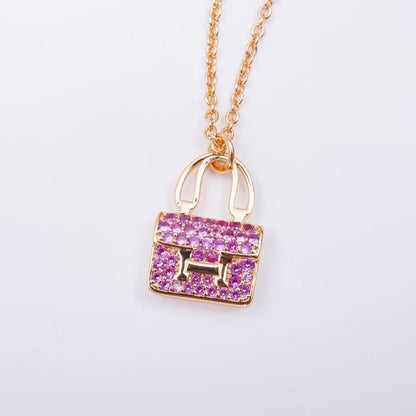 [Rosla Jewelry]CONSTANCE PEDANT PURPLE DIAMOND NECKLACE