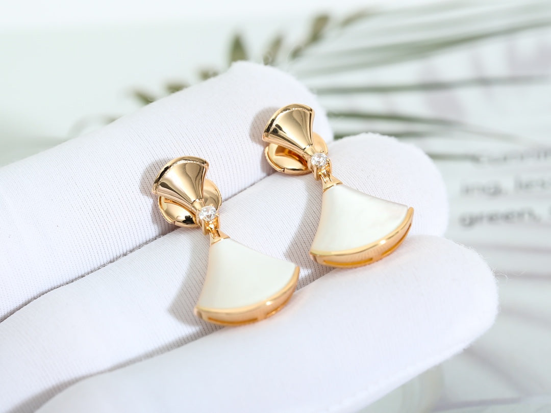 [Rosla Jewelry]DREAM MOP PINK GOLD EARRINGS