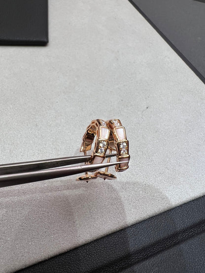 [Rosla Jewelry]SERPENTI MOP PINK GOLD EARRINGS