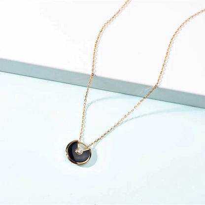 [Rosla Jewelry]AMULETTE GOLD CARNELIAN ONYX NECKLACE