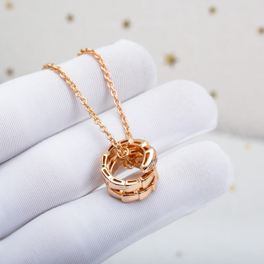 [Rosla Jewelry]SERPENTI PINK GOLD NECKLACE DIAMOND