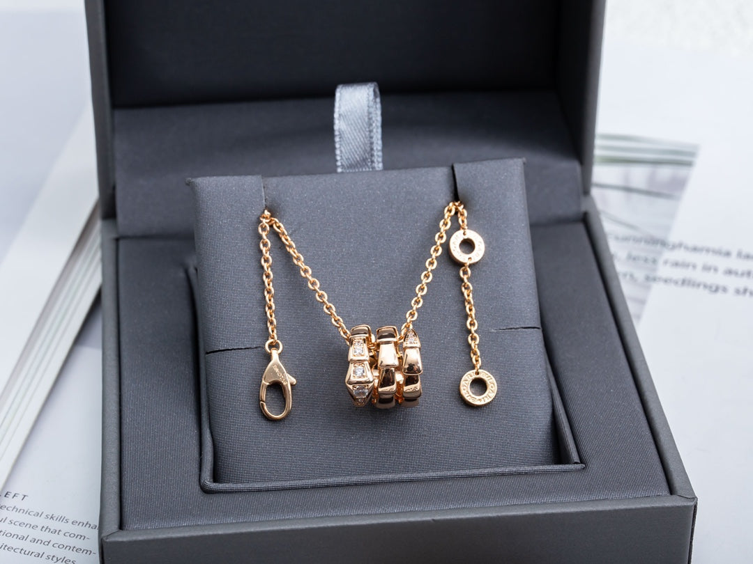 [Rosla Jewelry]SERPENTI PINK GOLD NECKLACE DIAMOND