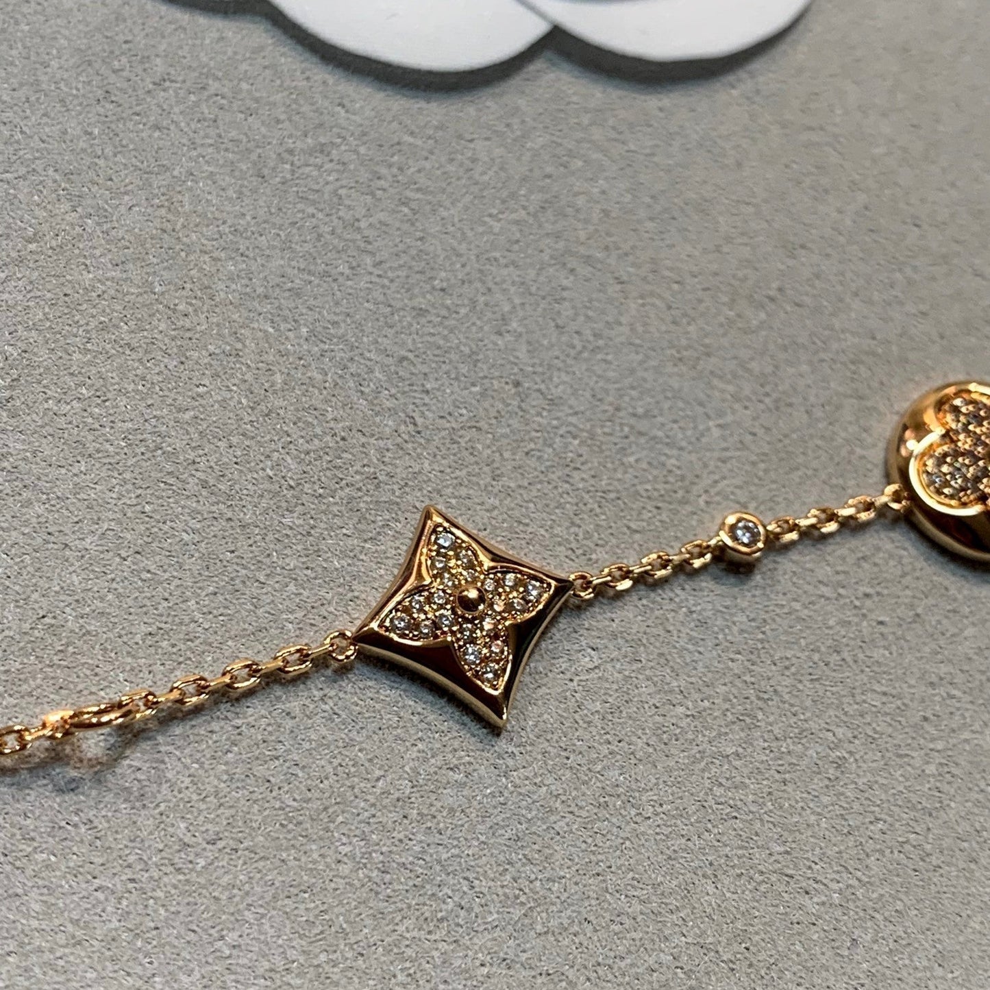 [Rosla Jewelry]STAR AND SUN 4 MOTIFS GOLD DIAMONDS BRACELET