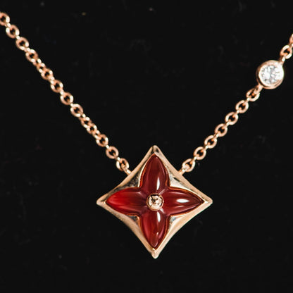 [Rosla Jewelry]STAR NECKLACE PINK GOLD 1 DIAMOND