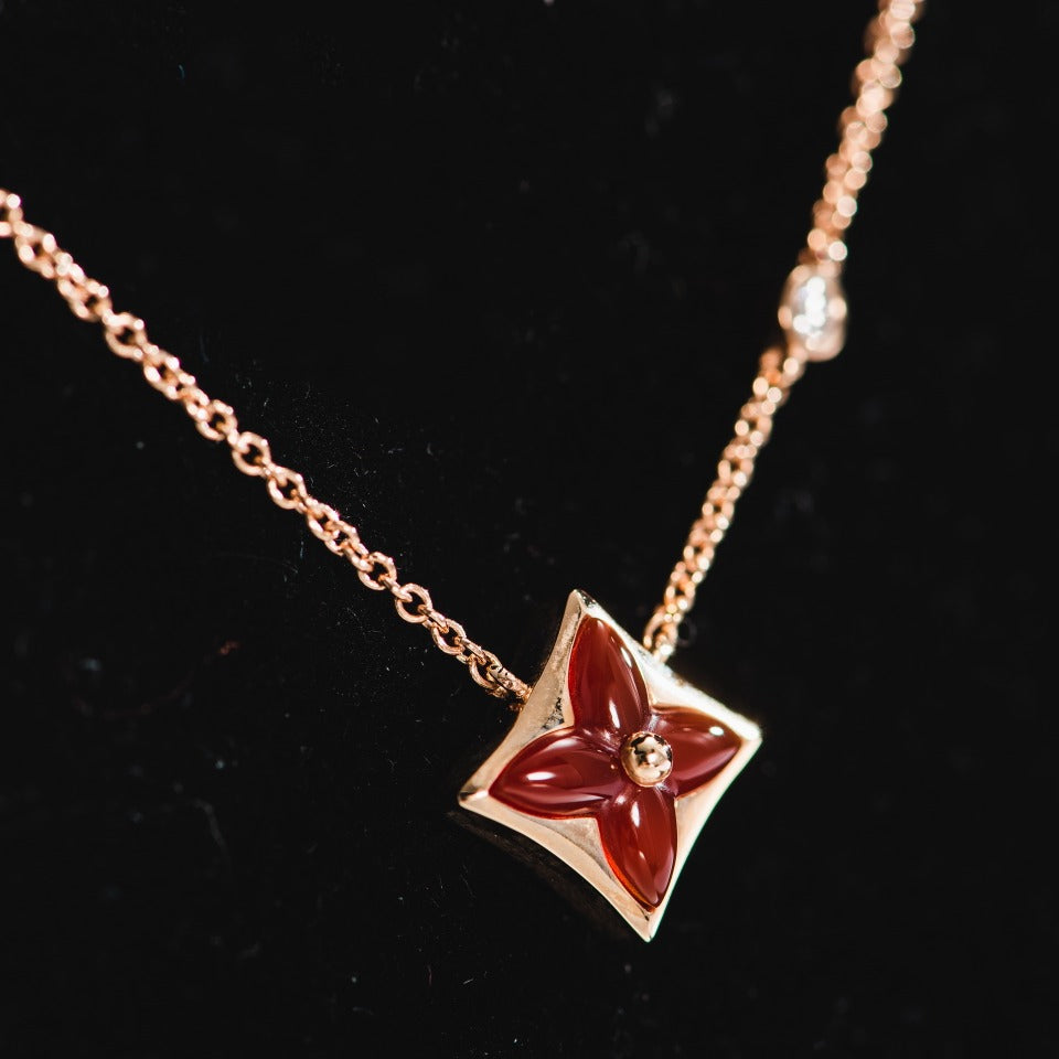 [Rosla Jewelry]STAR NECKLACE PINK GOLD 1 DIAMOND