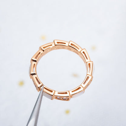 [Rosla Jewelry]SERPENTI RING PINK GOLD DIAMOND MOP 3MM