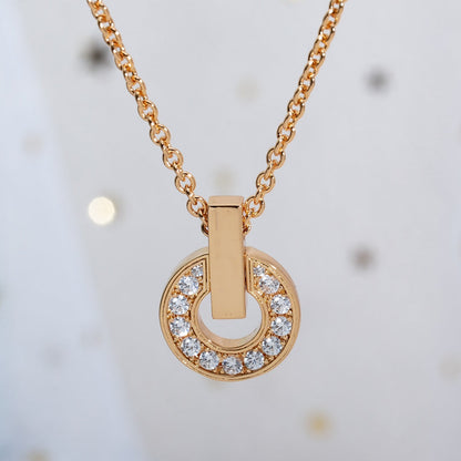 [Rosla Jewelry]GARI NECKLACE PINK GOLD DIAMOND