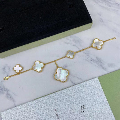 [Rosla Jewelry]MAGIC CLOVER MOP GOLD BRACELET 5 MOTIFS