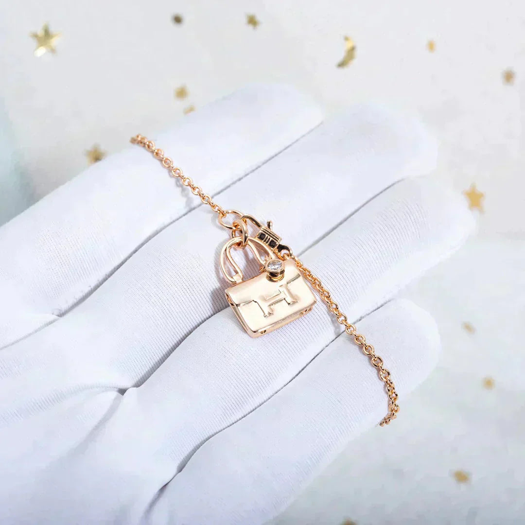 [Rosla Jewelry]AMULETTE PEDANT ROSE GOLD NECKLACE