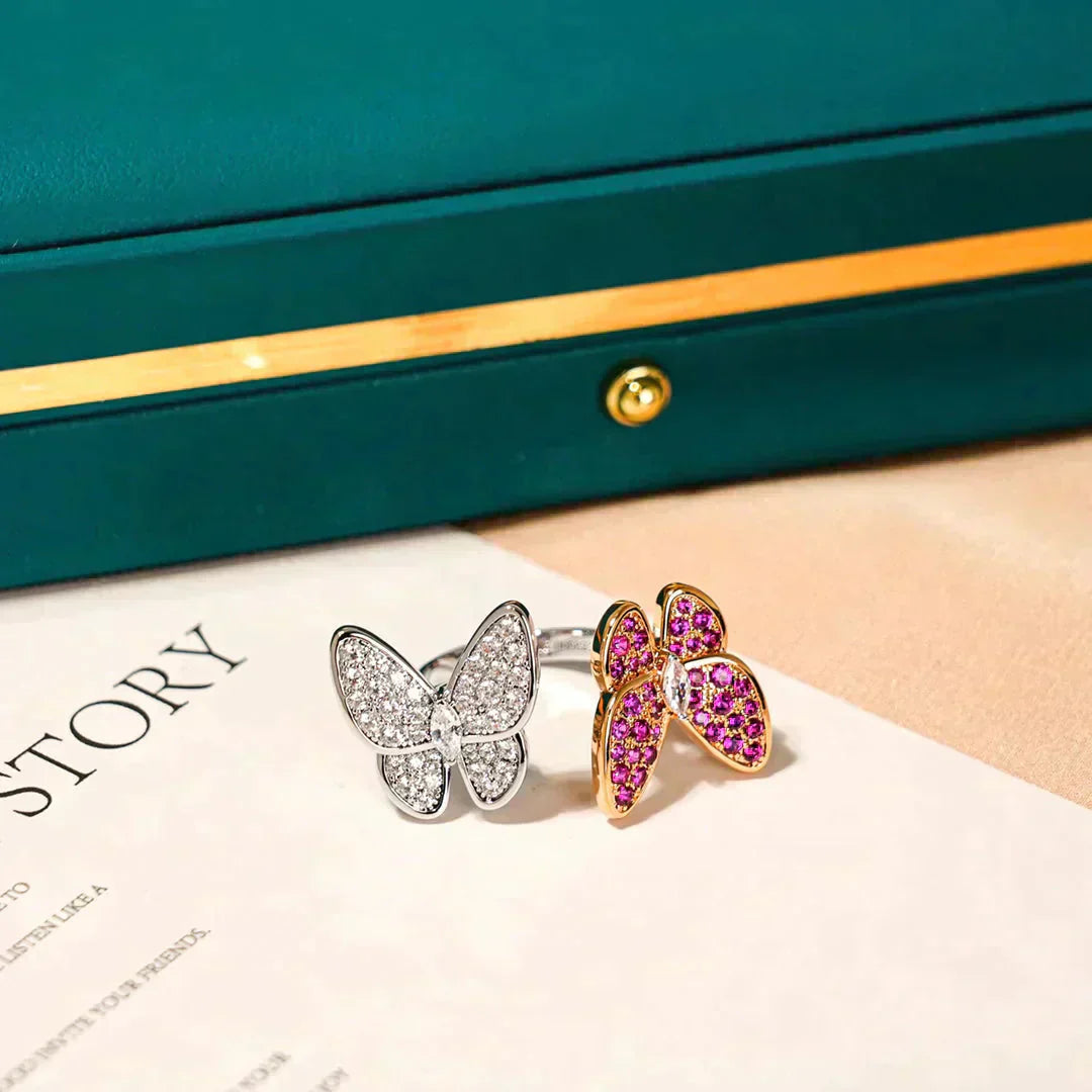 [Rosla Jewelry]TWIN BUTTERFLY DIAMOND RING