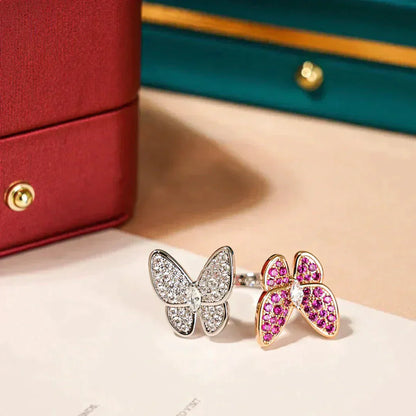 [Rosla Jewelry]TWIN BUTTERFLY DIAMOND RING