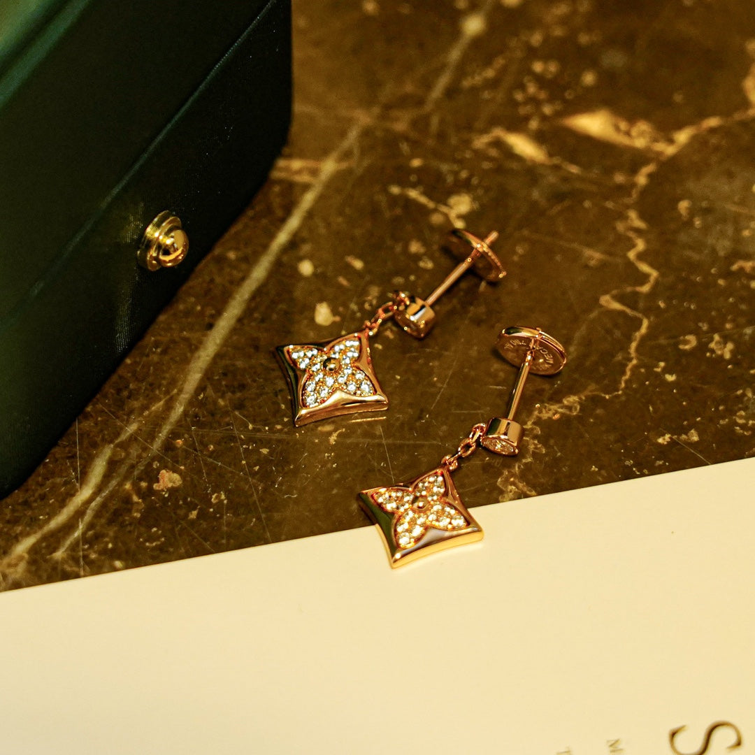 [Rosla Jewelry]STAR DIAMONDS EARRINGS GOLD