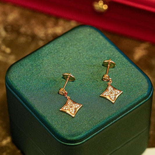 [Rosla Jewelry]STAR DIAMONDS EARRINGS GOLD