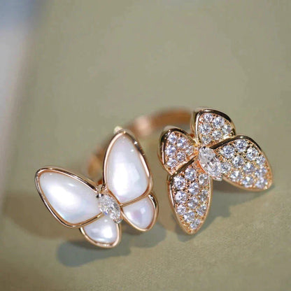 [Rosla Jewelry]TWIN BUTTERFLY DIAMOND MOP RING