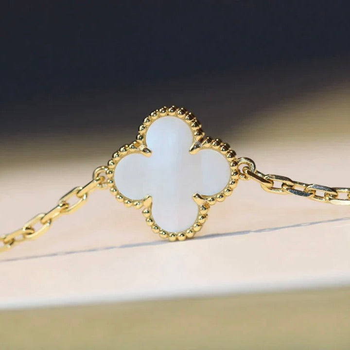 [Rosla Jewelry]CLOVER 20 MOTIFS WHITE MOP NECKLACE