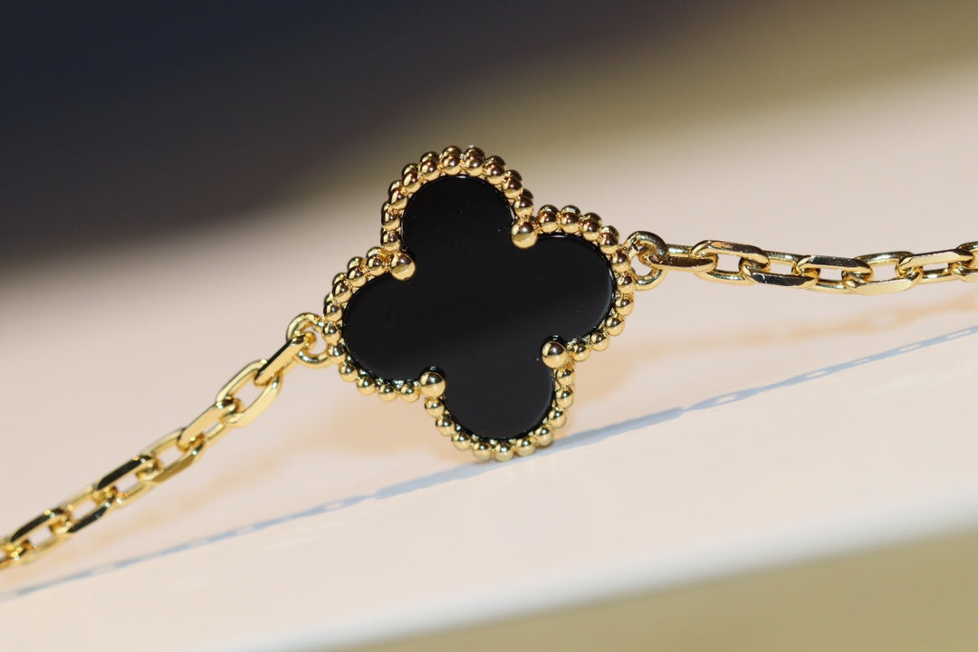 [Rosla Jewelry]CLOVER 20 MOTIFS ONYX ROSE GOLD