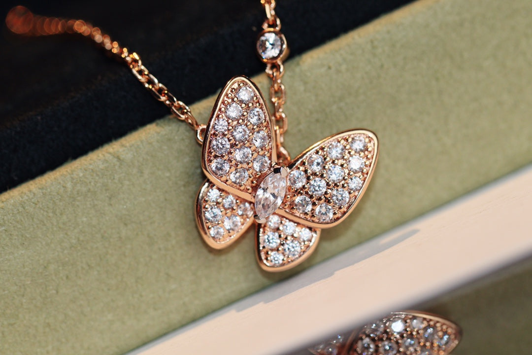 [Rosla Jewelry]BUTTERFLY DIAMOND NECKLACE