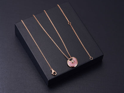 [Rosla Jewelry]AMULETTE ROSE GOLD PINK MOP NECKLACE