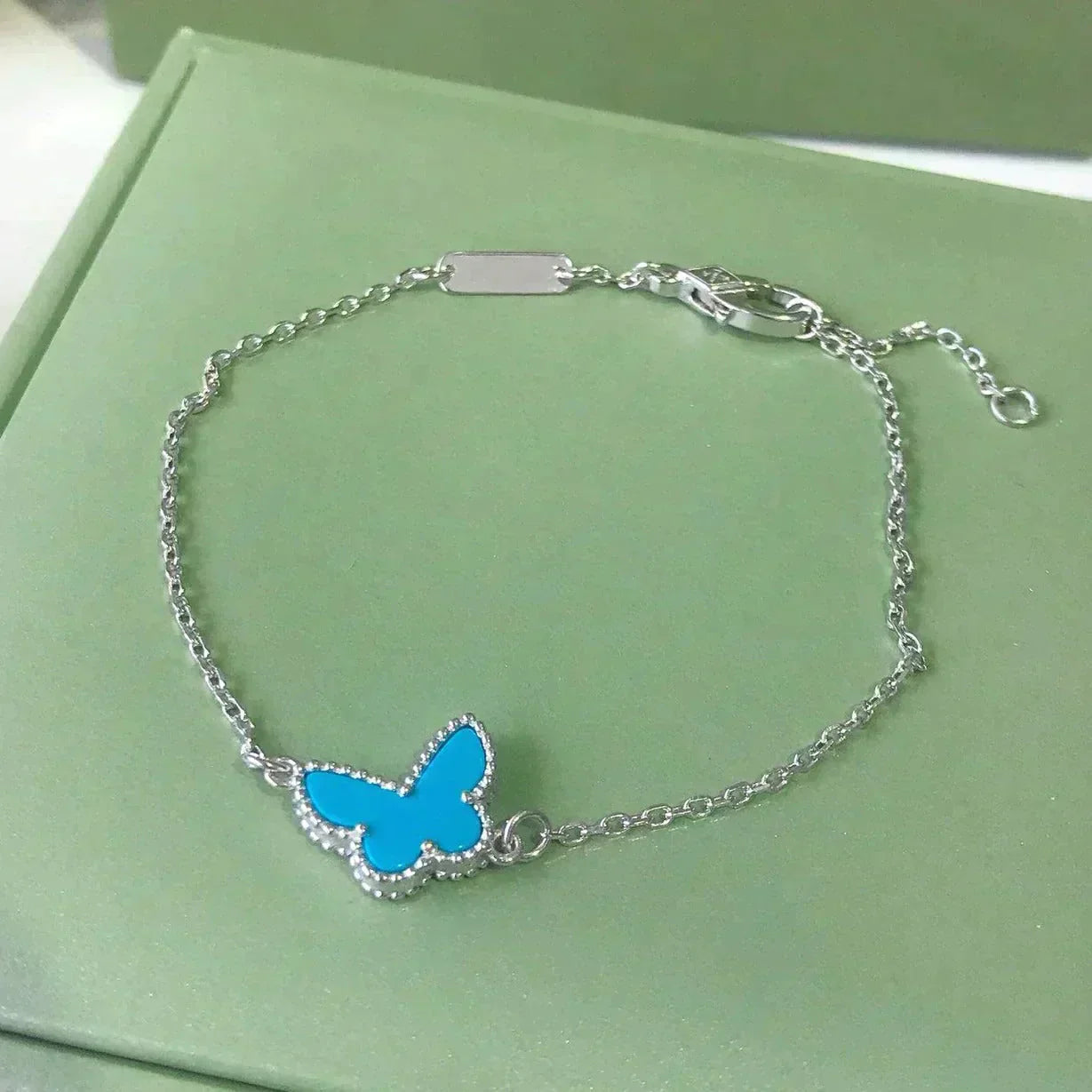 [Rosla Jewelry]BUTTERFLY TURQUOISE BUTTERFLY BRACELET SILVER