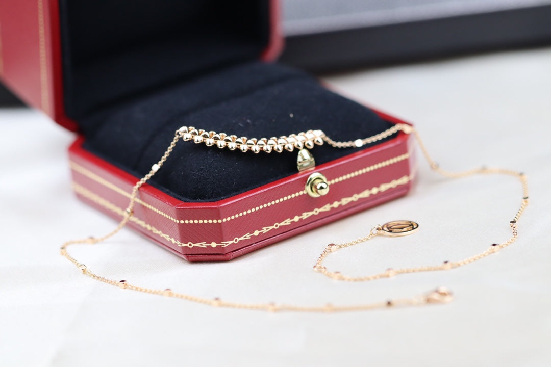 [Rosla Jewelry]CLASH PINK GOLD NECKLACE