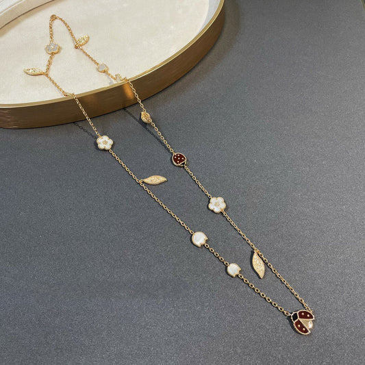 [Rosla Jewelry]LUCKY SPRING 15 MOTIFS GOLD NECKLACE