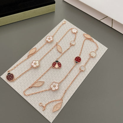 [Rosla Jewelry]LUCKY SPRING 15 MOTIFS ROSE GOLD NECKLACE