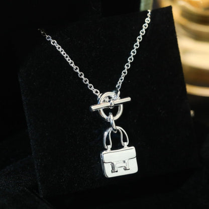 [Rosla Jewelry]POP H PEDANT SILVER NECKLACE