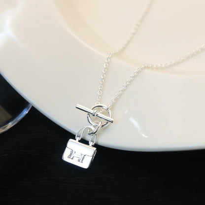 [Rosla Jewelry]POP H PEDANT SILVER NECKLACE