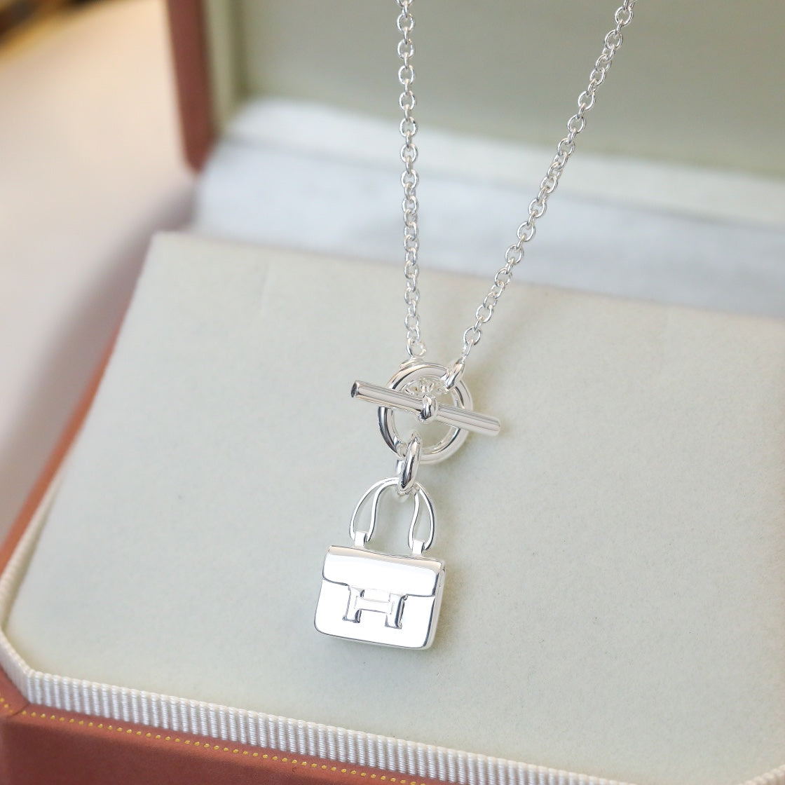 [Rosla Jewelry]POP H PEDANT SILVER NECKLACE