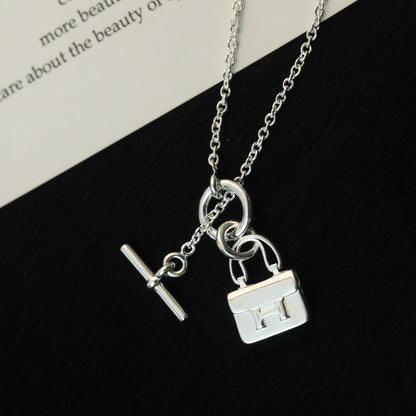 [Rosla Jewelry]POP H PEDANT SILVER NECKLACE