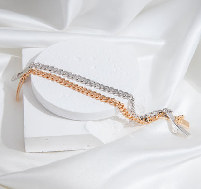 [Rosla Jewelry]KELLY CHAIN SILVER DIAMOND BRACELET