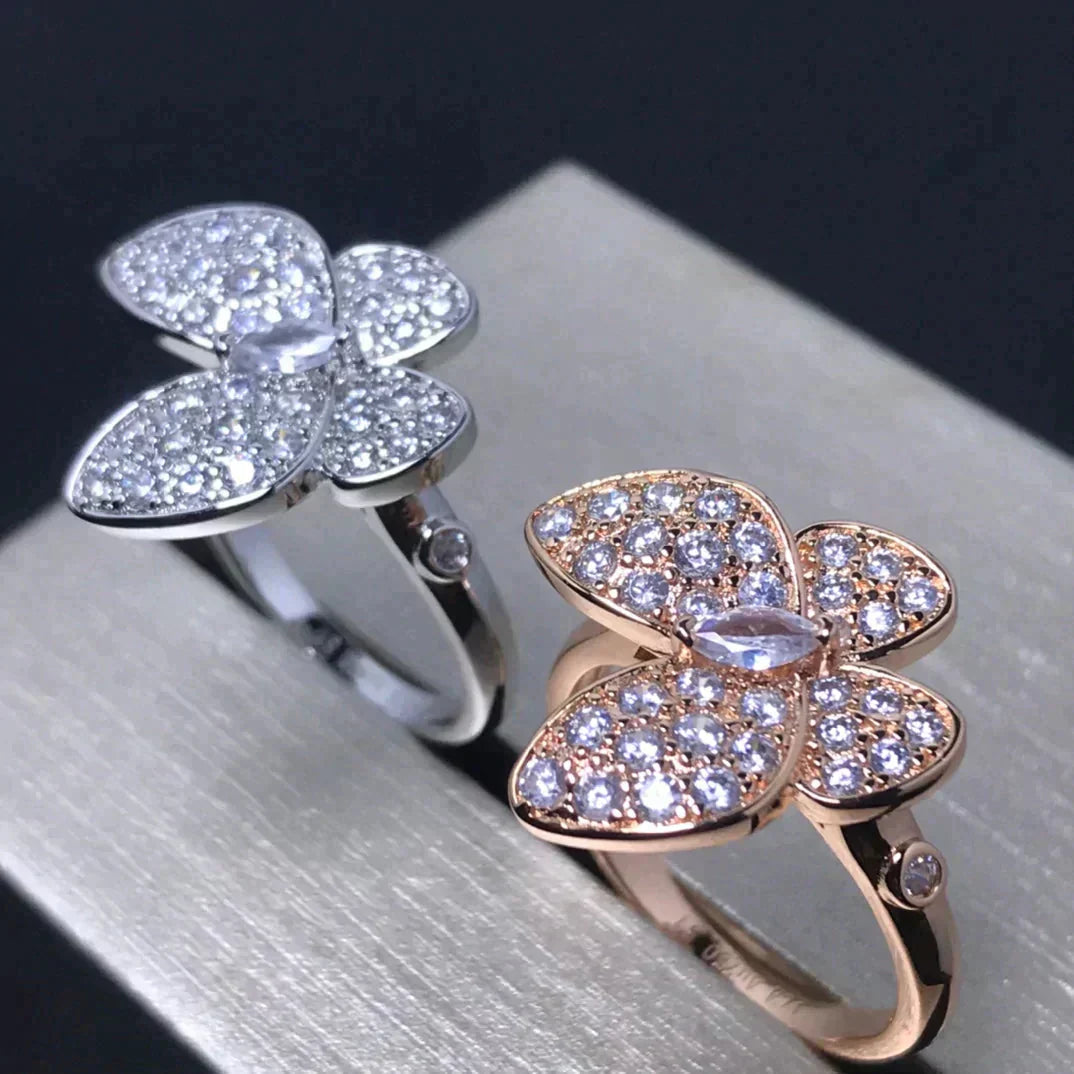 [Rosla Jewelry]BUTTERFLY PINK GOLD DIAMOND RING