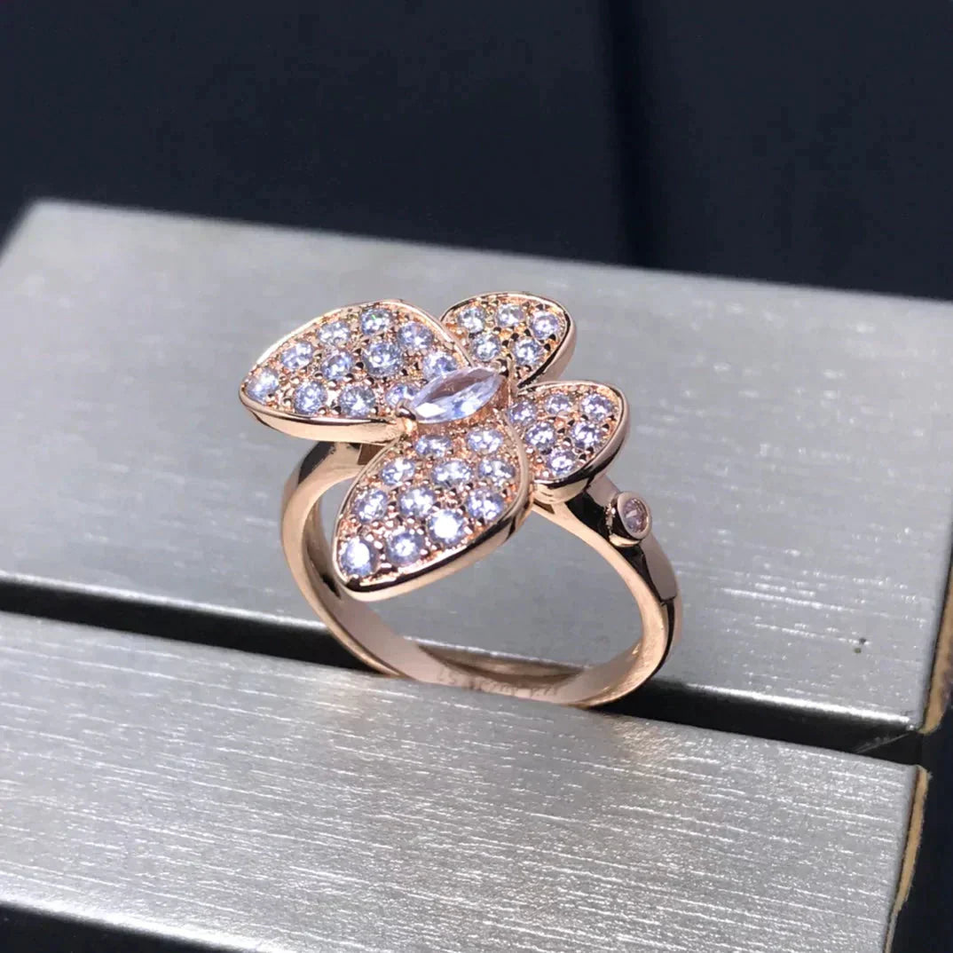 [Rosla Jewelry]BUTTERFLY PINK GOLD DIAMOND RING