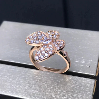 [Rosla Jewelry]BUTTERFLY PINK GOLD DIAMOND RING