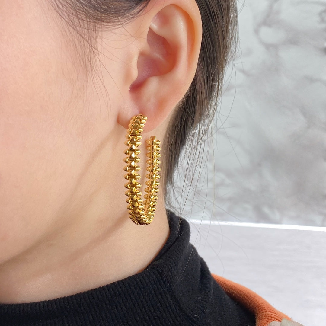 [Rosla Jewelry]CLASH LARGE HOOP EARRINGS