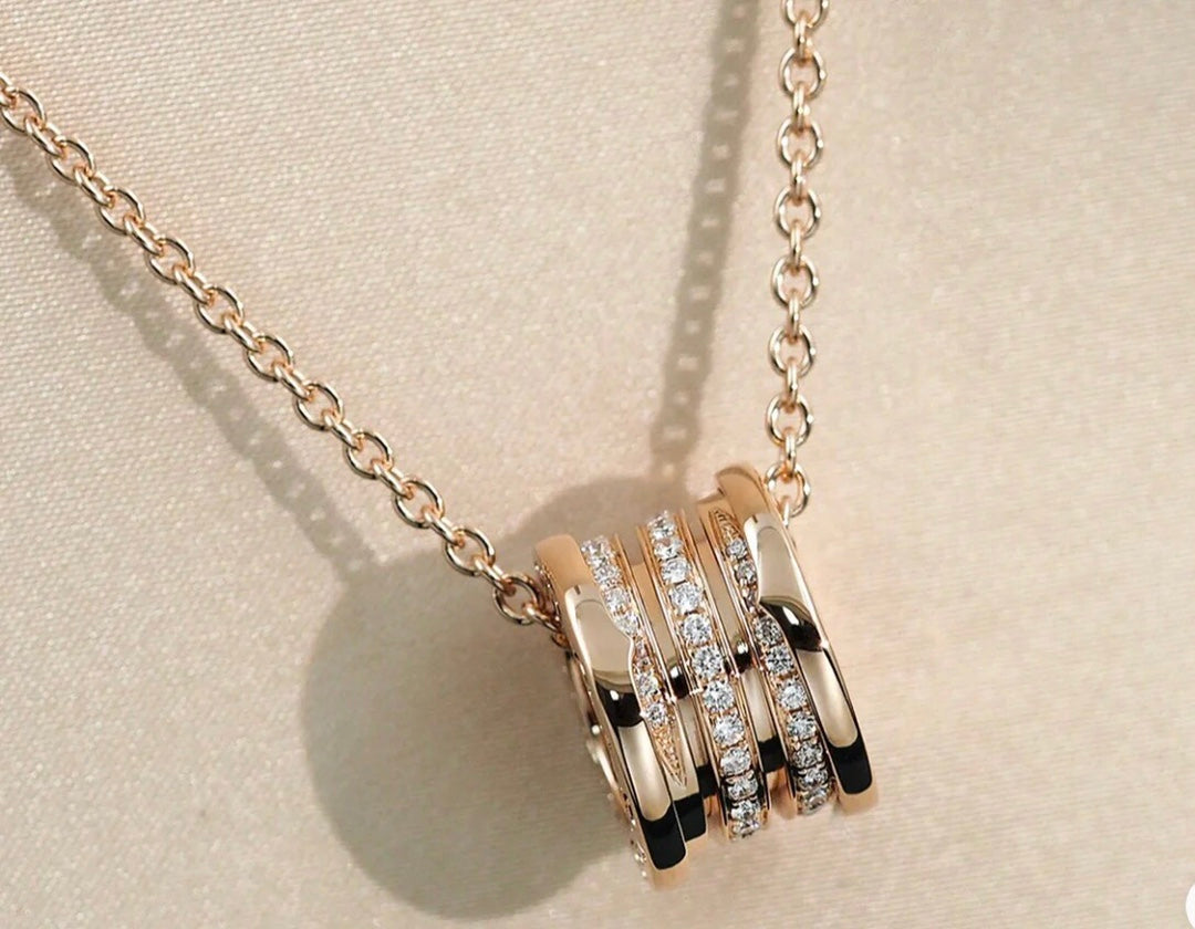 [Rosla Jewelry]ZERO 1 PINK GOLD DIAMOND NECKLACE